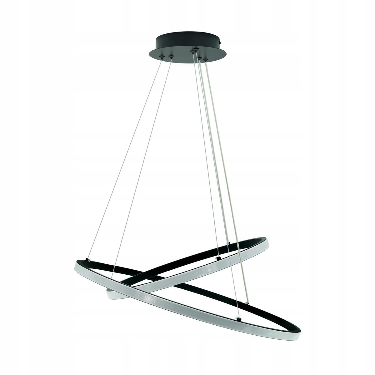 LAMPA SUFITOWA PLAFON ŻYRANDOL LED CZARNY 60W