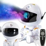 LAMPKA NOCNA PROJEKTOR GWIAZD LED DLA DZIECI ASTRONAUTA LAMPKA NOCNA