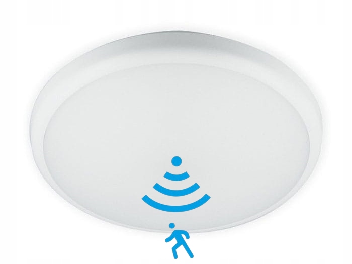 PLAFON ZEWNĘTRZNY LAMPA LED NA BALKON TARAS 22W IP65 Z CZUJNIKIEM RUCHU