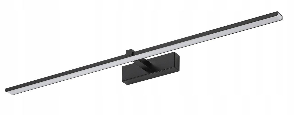 KINKIET ŁAZIENKOWY LAMPA LED NAD LUSTRO OBRAZ 18W CZARNY METAL 90cm IP44