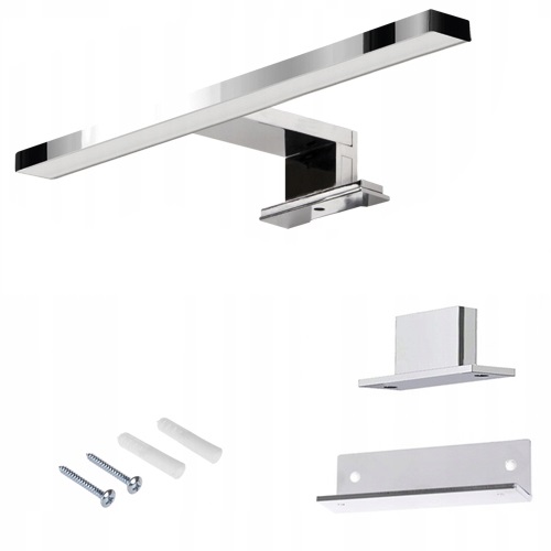 KINKIET ŁAZIENKOWY LED 5W LAMPA NAD LUSTRO/SZAFKĘ 3W1 CHROM 30cm