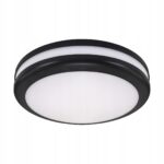 LAMPA ZEWNETRZNA LED SUFITOWA PLAFON SUFITOWY OGRODOWY IP54 CZARNY 2x E27