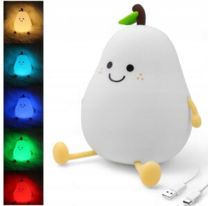 LAMPKA NOCNA BIURKOWA STOŁOWA GRUSZKA LED 1W DLA DZIECI ZMIANA KOLORÓW RGB Lampy dekoracyjne