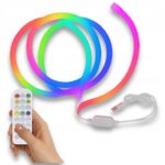 TAŚMA LED LINA SZNUR RGB ELASTYCZNA OZDOBNA USB NEON 3M PILOT APLIKACJA