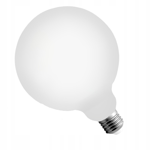 DUŻA ŻARÓWKA MLECZNA LED EDISON 8W E27 G125 RETRO BARWA BIAŁA CIEPŁA