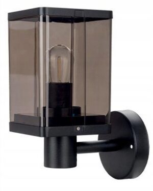 LAMPA OGRODOWA ELEWACYJNA ZEWNĘTRZNA SCIENNA DYMIONA 1xE27 IP44 CZARNA Lampy elewacyjne