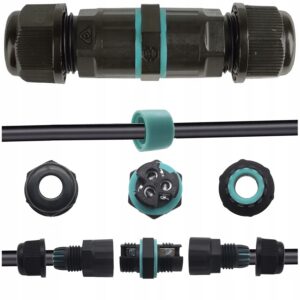 MUFA WODOODPORNA KABLOWA ZŁĄCZKA 3 PINY ZŁĄCZE HERMETYCZNE IP68 2,5MM Pozostałe