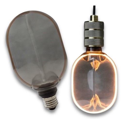 ŻARÓWKA O100 LED 4W DUŻA OZDOBNA DYMIONA DEKORACYJNA E27 RETRO SMOKE