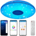 Lampa plafon LED RGB 72w głośnik bluetooth+pilot aplikacja pamięć barw