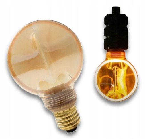 ŻARÓWKA G80 LED 4W DUŻA OZDOBNA DYMIONA BURSZTYN DEKORACJA E27 RETRO AMBER