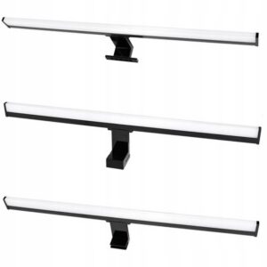 KINKIET ŁAZIENKOWY LED 8W NAD LUSTRO/SZAFKĘ MONTAŻ 3W1 IP44 CZARNY Kinkiety KINKIET ŁAZIENKOWY LED 8W NAD LUSTRO/SZAFKĘ MONTAŻ 3W1 IP44 CZARNY Kinkiety