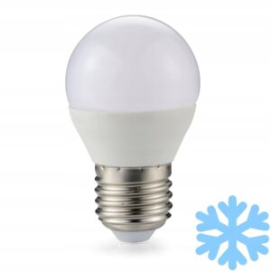 ŻARÓWKA G45 LED 5W E27 BARWA BIAŁA ZIMNA 6500K