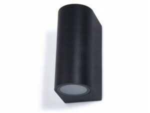 KINKIET CZARNY ZEWNETRZNY ELEWACYJNY DEKORACYJNY 2XGU10 LED IP44 Kinkiety