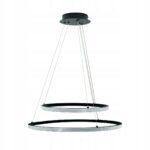 ŻYRANDOL LAMPA SUFITOWA PLAFON LED CZARNY 60W