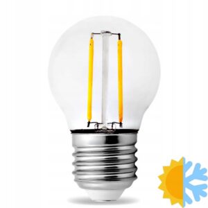ŻARÓWKA DEKORACYJNA G45 FILAMENT LED EDISON 8W E27 BARWA BIAŁA NEUTRALNA Żarówki