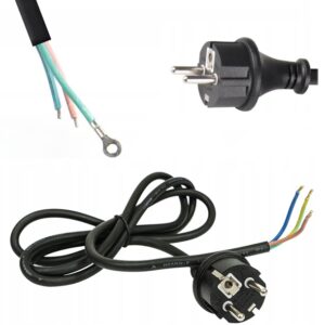 KABEL PRZEWÓD ZASILAJACY Z WTYCZKĄ DO HALOGENÓW 230V 1,5 M 3G 3x0,75 1/1