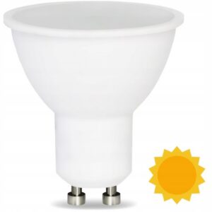 ŻARÓWKA LED GU10 8W BARWA BIAŁA CIEPŁA 3000K SMD NIEMRUGAJĄCA Żarówki