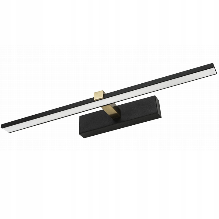 KINKIET ŁAZIENKOWY 8W LED LAMPA NAD LUSTRO OBRAZ CZARNO-ZŁOTY METAL IP44