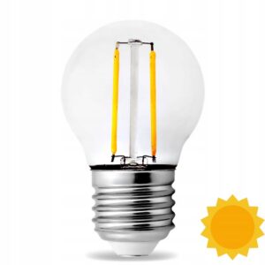 ŻARÓWKA DEKORACYJNA G45 FILAMENT LED EDISON 8W E27 BARWA BIAŁA CIEPŁA Żarówki