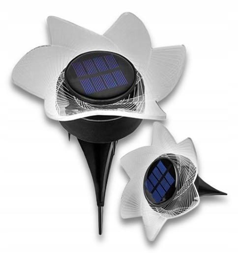 LAMPA OGRODOWA SOLARNA LED 0,72W WBIJANA NAZIEMNA SZPIKULEC KSZTAŁT KWIAT