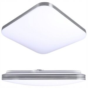 LAMPA DO ŁAZIENKI PLAFON ŁAZIENKOWY LED 30W IP44 DEKORACYJNY 4 PASKI CHROM Plafony