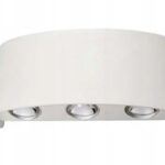 LAMPA ELEWACYJNA ZEWNETRZNA KINKIET BIAŁY GORA DÓŁ 6W IP54