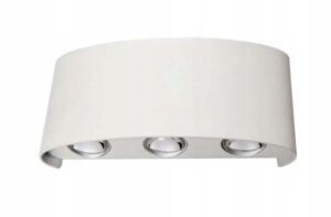 LAMPA ELEWACYJNA ZEWNETRZNA KINKIET BIAŁY GORA DÓŁ 6W IP54 Lampy elewacyjne