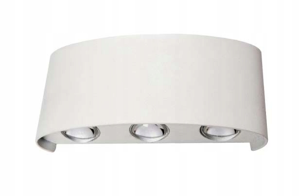 LAMPA ELEWACYJNA ZEWNETRZNA KINKIET BIAŁY GORA DÓŁ 6W IP54