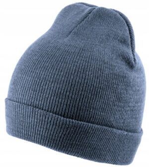 CZAPKA JESIENNO ZIMOWA GRANATOWA UNISEKS ROZMIAR UNIWERSALNY Odzież