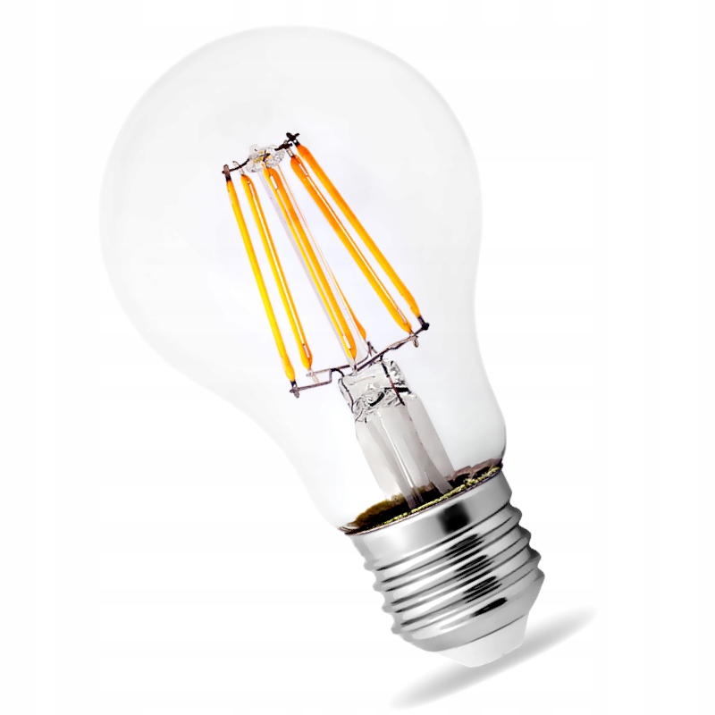 ŻARÓWKA A60 FILAMENT LED EDISON 8W E27 A60 RETRO BARWA BIAŁA CIEPŁA