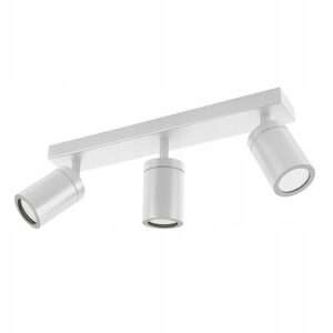 LAMPA KINKIET ŁAZIENKOWY BIAŁY REGULOWANY 3xGU10 NAD LUSTRO IP44 Kinkiety