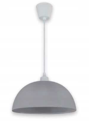 ŻYRANDOL LAMPA SUFITOWA WISZĄCA NA ŻARÓWKĘ E27 REGULACJA TWORZYWO SZARA Lampy wiszące