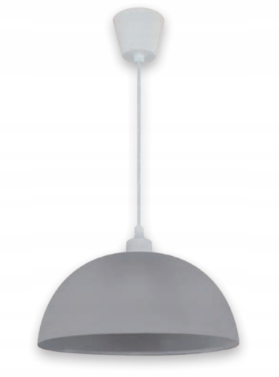 ŻYRANDOL LAMPA SUFITOWA WISZĄCA NA ŻARÓWKĘ E27 REGULACJA TWORZYWO SZARA