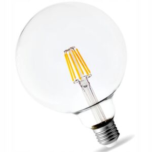 DUŻA ŻARÓWKA FILAMENT LED EDISON 12W E27 G125 BARWA BIAŁA CIEPŁA Żarówki
