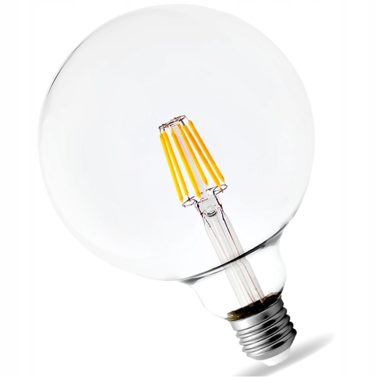 DUŻA ŻARÓWKA FILAMENT LED EDISON 12W E27 G125 BARWA BIAŁA CIEPŁA