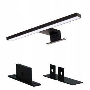 KINKIET ŁAZIENKOWY LED 5W LAMPA NAD LUSTRO/SZAFKĘ 3W1 CZARNY 30cm Kinkiety