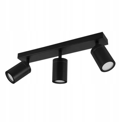LAMPA KINKIET ŁAZIENKOWY 3xGU10 NAD LUSTRO CZARNY REGULOWANY IP44