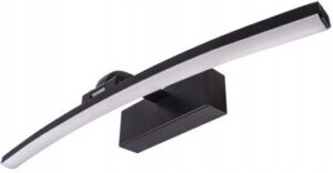 KINKIET ŁAZIENKOWY LED 8W LAMPA CZARNA NAD LUSTRO OKRĄGLY/WYGIĘTY Kinkiety