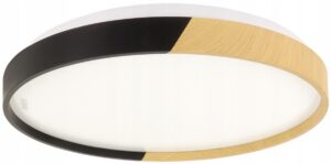 PLAFON LAMPA ŁAZIENKOWA 16W OBUDOWA CZARNO-DĘBOWA Plafony PLAFON LAMPA ŁAZIENKOWA 16W OBUDOWA CZARNO-DĘBOWA Plafony