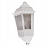 LAMPA OGRODOWA E27 IP44 KINKIET OPRAWA ŚCIENNA LATARNIA ZEWNĘTRZNA BIAŁA