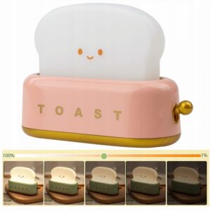 LAMPKA NOCNA LED DLA DZIECI DO ZASYPIANIA TOSTER NA AKUMLATOR ŚCIEMNIALNA Lampy dekoracyjne LAMPKA NOCNA LED DLA DZIECI DO ZASYPIANIA TOSTER NA AKUMLATOR ŚCIEMNIALNA Lampy dekoracyjne