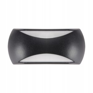 LAMPA ELEWACYJNA ZEWNĘTRZNA LED 12W IP65 KINKIET NA DOM GARAŻ CZARNY Lampy elewacyjne