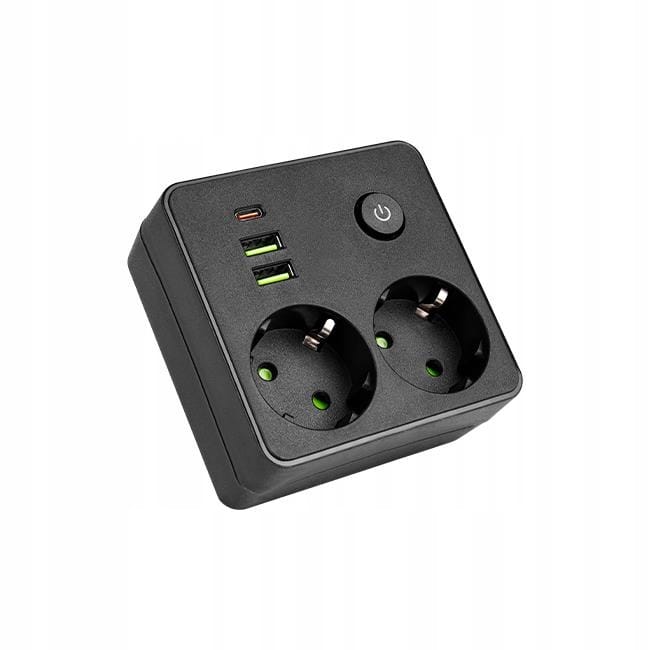 Rozgałęźnik rozdzielacz złodziejka 2 gniazda 230v + 2 x usb a + 1 x usb c 3 Rozgałęźnik rozdzielacz złodziejka 2 gniazda 230v + 2 x usb a + 1 x usb c - obrazek 3