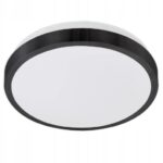 LAMPA DO ŁAZIENKI PLAFON ŁAZIENKOWY NA ŻARÓWKI LED 2 x E27 IP44 CZARNY