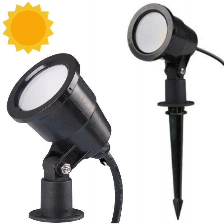 REFLEKTOR NAŚWIETLACZ LED 7W IP65 WBIJANY GRUNTOWY CIEPŁY