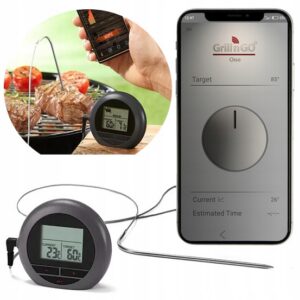 ELEKTRONICZNY TERMOMETR CYFROWY Z SONDĄ GRIL WĘDZARNIA KUCHNIA APLIKACJA BT Pozostałe