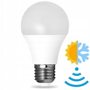 ŻARÓWKA LED A60 E27 11W 4000K CZUJNIK MIKROFALOWY RUCHU ZMIERZCHU Żarówki