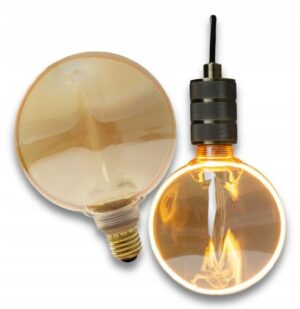 ŻARÓWKA G130 LED 4W DUŻA OZDOBNA DYMIONA BURSZTYN DEKORACJA E27 RETRO AMBER Żarówki