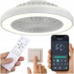 LAMPA SUFITOWA WENTYLATOR PLAFON LED WIATRAK 51W CCT PILOT APLIKACJA PAMIĘĆ