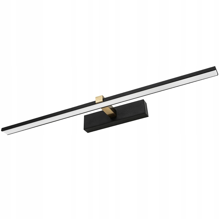 KINKIET ŁAZIENKOWY LED 12W LAMPA NAD LUSTRO OBRAZ CZARNO-ZŁOTY METAL IP44